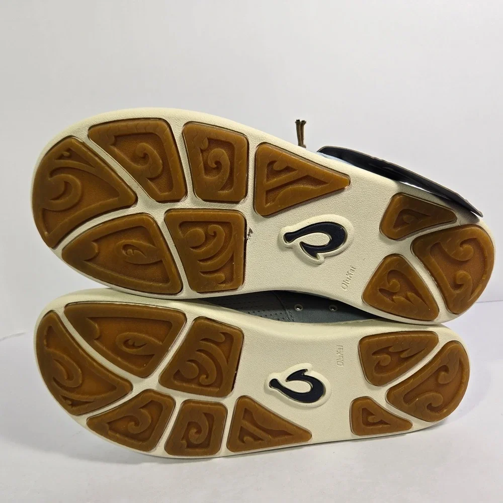 OluKai Nohea Moku Mens 8.5 Light Denim Boat Shoes Sneakers 10283-DNDN NEW